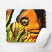 Tapis De Souris Orange Clown Poisson aquarelle peinture d'art orig (Avec souris)