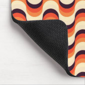 Tapis De Souris Orange, Crème, Cinquante rétro Brown Art Abstrait (Coin)