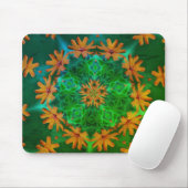 Tapis De Souris Orange Daisy Abstrait Flower Art (Avec souris)