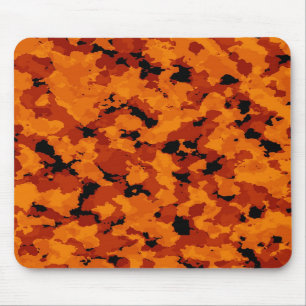 Tapis de souris orange de camouflage