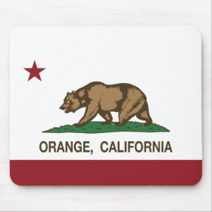 Tapis De Souris Orange de drapeau d'état de la Californie
