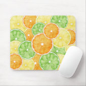 Tapis De Souris Orange de fruits d'agrumes, chaux et tranches de f (Avec souris)