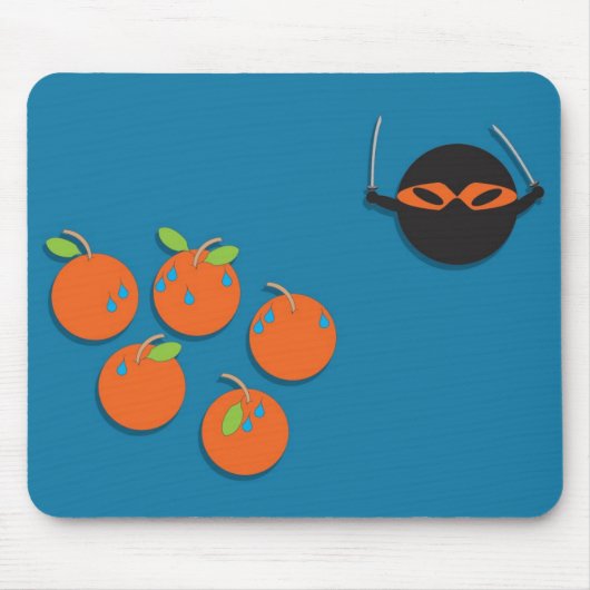 Tapis De Souris Orange de Ninja (Devant)