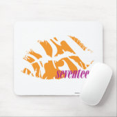 Tapis De Souris Orange de zèbre (Avec souris)