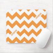 Tapis De Souris Orange de zigzag (Avec souris)