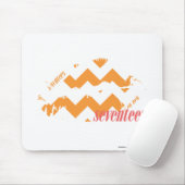 Tapis De Souris Orange de zigzag (Avec souris)