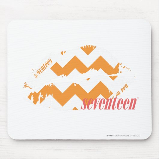 Tapis De Souris Orange de zigzag (Devant)