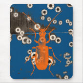 Tapis de souris orange d'insecte (Devant)