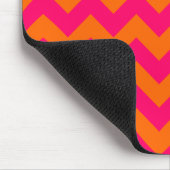 Tapis De Souris Orange et rose en zigzag (Coin)