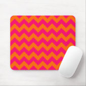 Tapis De Souris Orange et rose en zigzag (Avec souris)