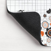 Tapis De Souris Orange Fleurs Chicks Grunge Ink Blots Doodles Kid (Coin)