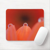 Tapis De Souris Orange Gerbera Réfraction Mousepad (Avec souris)