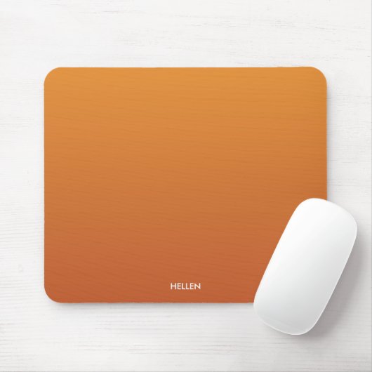 Tapis De Souris Orange Gradient Ombre Personnalisé (Avec souris)
