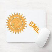 Tapis De Souris Orange Happy Sun (Avec souris)