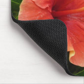 Tapis De Souris Orange Hibiscus Fleur Tropical Floral (Coin)