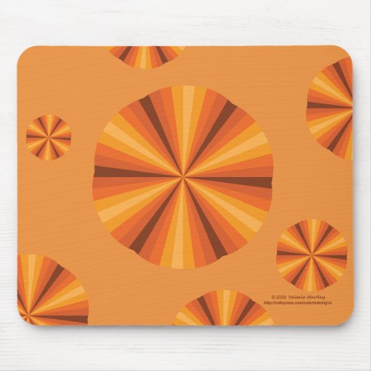 Tapis de souris orange illusion d'optique (Devant)