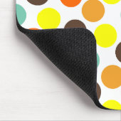 Tapis De Souris Orange, Jaune, Brown, Points Bleus (Coin)