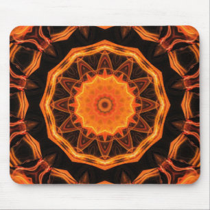 Tapis De Souris Orange Kaleidoscope 01