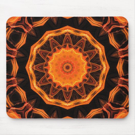 Tapis De Souris Orange Kaleidoscope 01 (Devant)