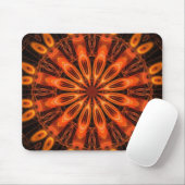 Tapis De Souris Orange Kaleidoscope 02 (Avec souris)