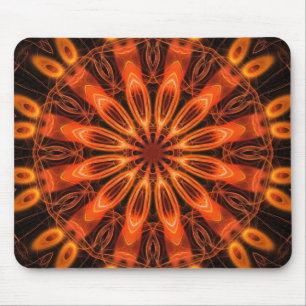 Tapis De Souris Orange Kaleidoscope 02