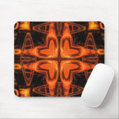 Tapis De Souris Orange Kaleidoscope 03 (Avec souris)