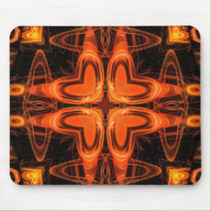 Tapis De Souris Orange Kaleidoscope 03