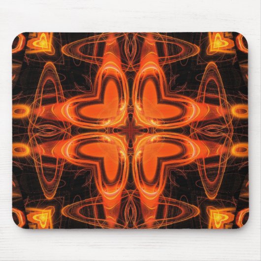 Tapis De Souris Orange Kaleidoscope 03 (Devant)