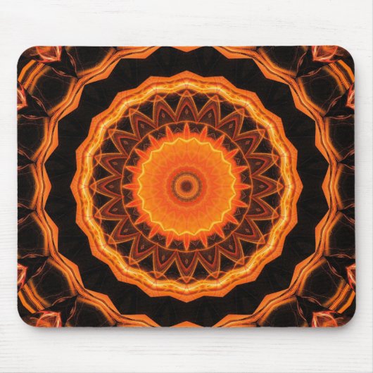 Tapis De Souris Orange Kaleidoscope 04 (Devant)
