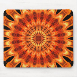 Tapis De Souris Orange Kaleidoscope 06