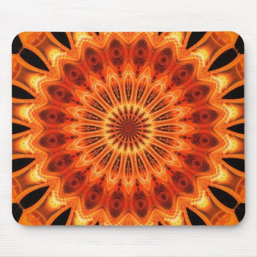 Tapis De Souris Orange Kaleidoscope 06 (Devant)