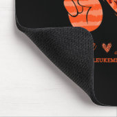 Tapis De Souris Orange Leopard Peace Love Cure Leukemia Sensibilis (Coin)