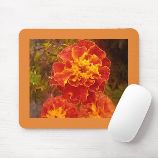 Tapis De Souris Orange Marigold (Avec souris)