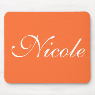 Tapis De Souris Orange Mousepad, nom de la famille
