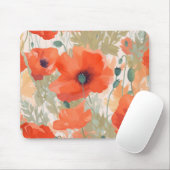 Tapis De Souris Orange Poppy Meadow (Avec souris)