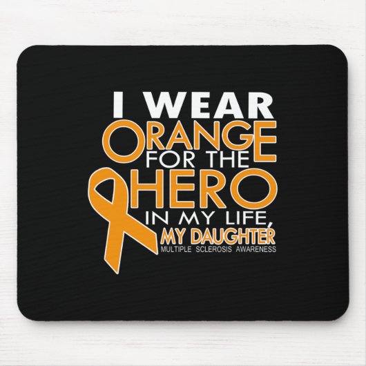Tapis De Souris Orange Pour Ma Fille Sclérose Multiples (Devant)