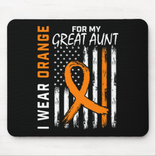 Tapis De Souris Orange Pour Ma Grande Tante Leucémie Cancer Sensib