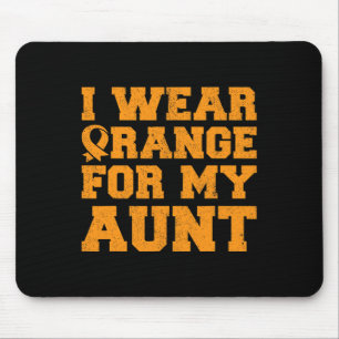 Tapis De Souris Orange Pour Ma Tante Leucémie Sensibilisation Canc