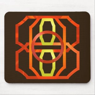 Tapis De Souris Orange rétro des années 1970