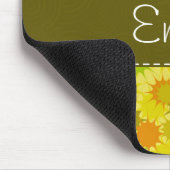 Tapis De Souris Orange rétro et vert (Coin)