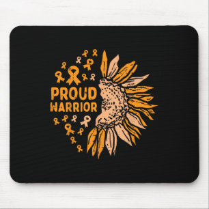 Tapis De Souris Orange Ribbon Fiers Guerrier Leucémie Sensibilisat
