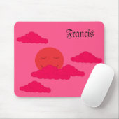 Tapis De Souris Orange Setting Sun in Red Sky:  (Avec souris)