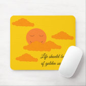 Tapis De Souris Orange Sun and Golden Sunrise Mouse Pad (Avec souris)