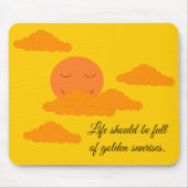 Tapis De Souris Orange Sun and Golden Sunrise Mouse Pad (Devant)