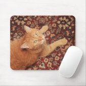 Tapis De Souris Orange Tabby (Avec souris)
