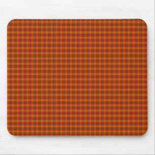 Tapis De Souris Orange Tartan Mousepad