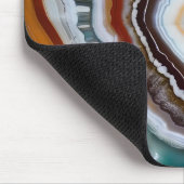 Tapis De Souris Orange Terracotta Blanc Black Blue Agate Géode (Coin)