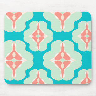 Tapis De Souris Orange turquoise moderne géométrique