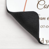 Tapis De Souris Orange vert boho félicitations ajouter nom date ar (Coin)