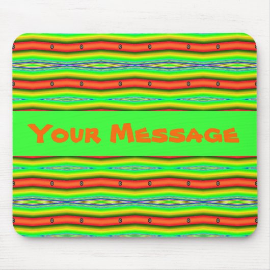 Tapis De Souris orange vert clair (Devant)